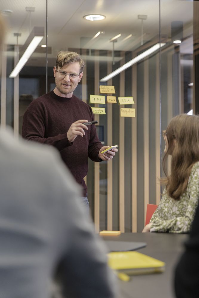 Piero Alessio with his team in a workshop about data analysis